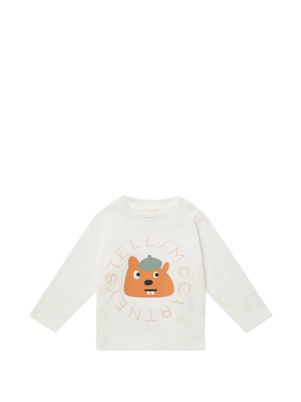 Stella McCartney Kids T-shirt a maniche lunghe con logo - Bianco