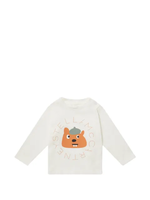 Stella McCartney Kids logo-print long-sleeve T-shirt