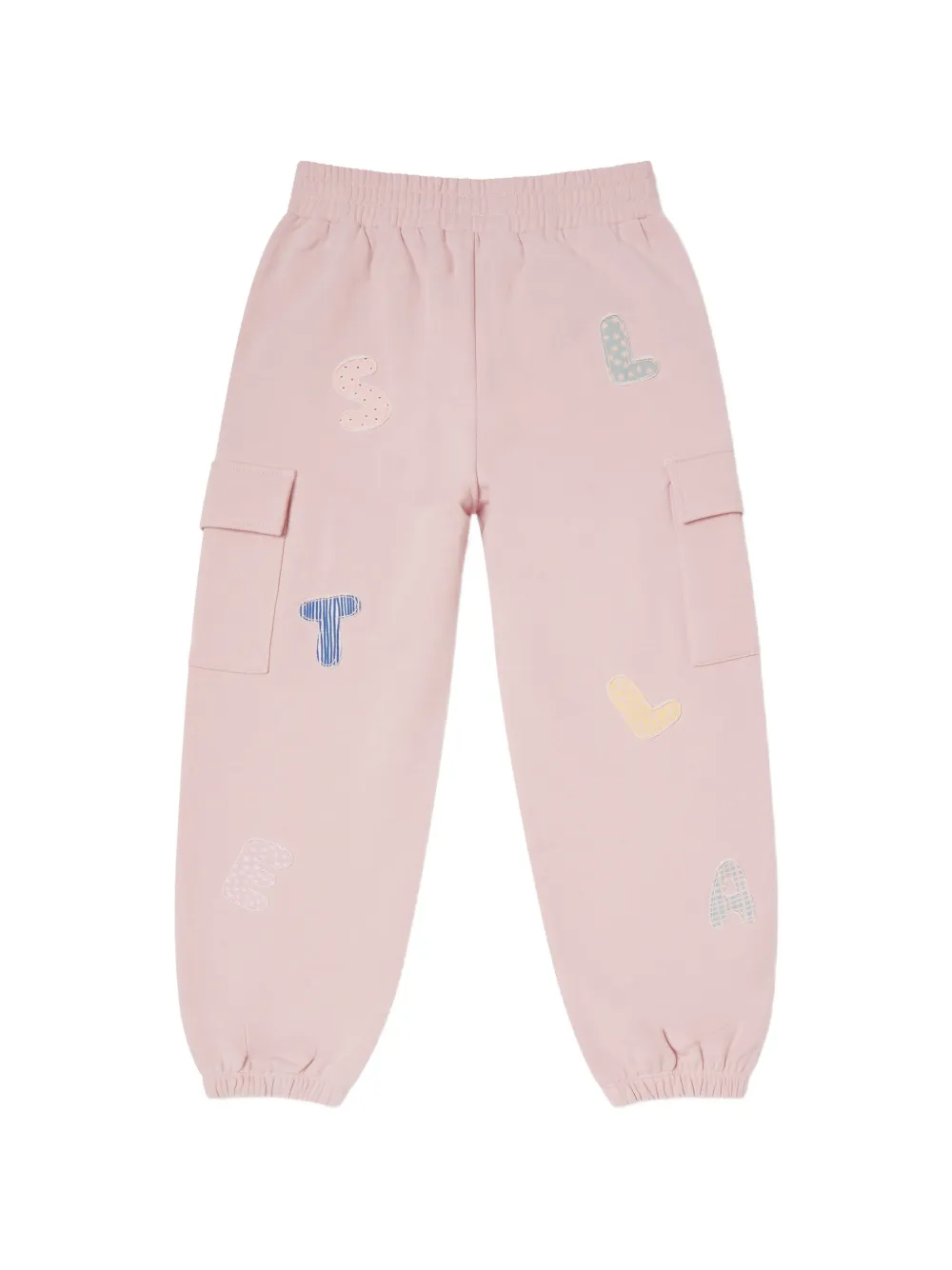 Stella McCartney Kids logo-patch cargo trousers Roze