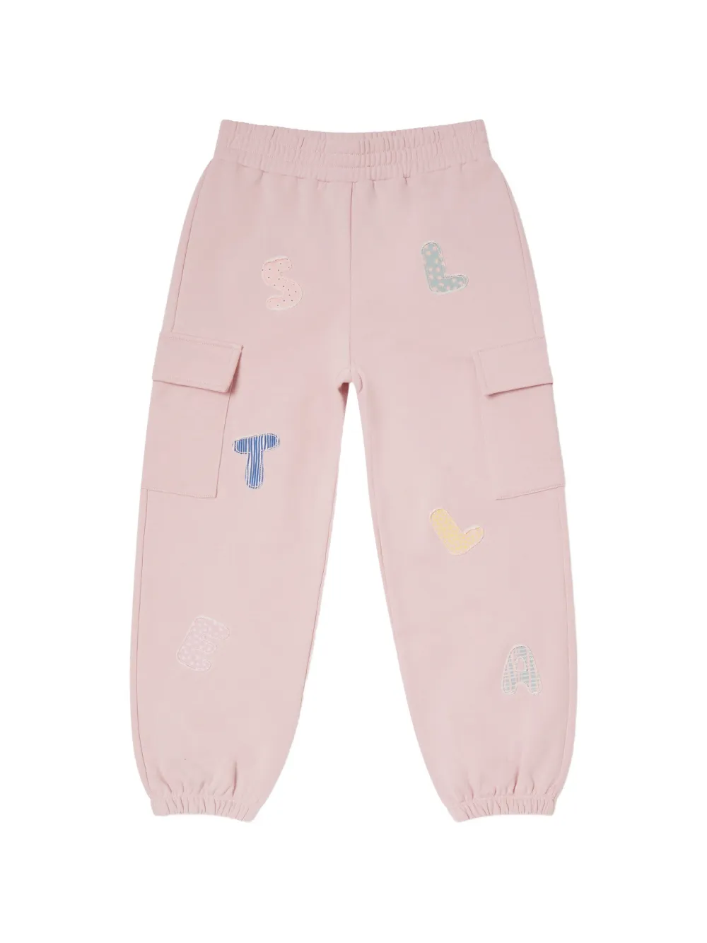 Stella McCartney Kids logo-patch cargo trousers - Rosa