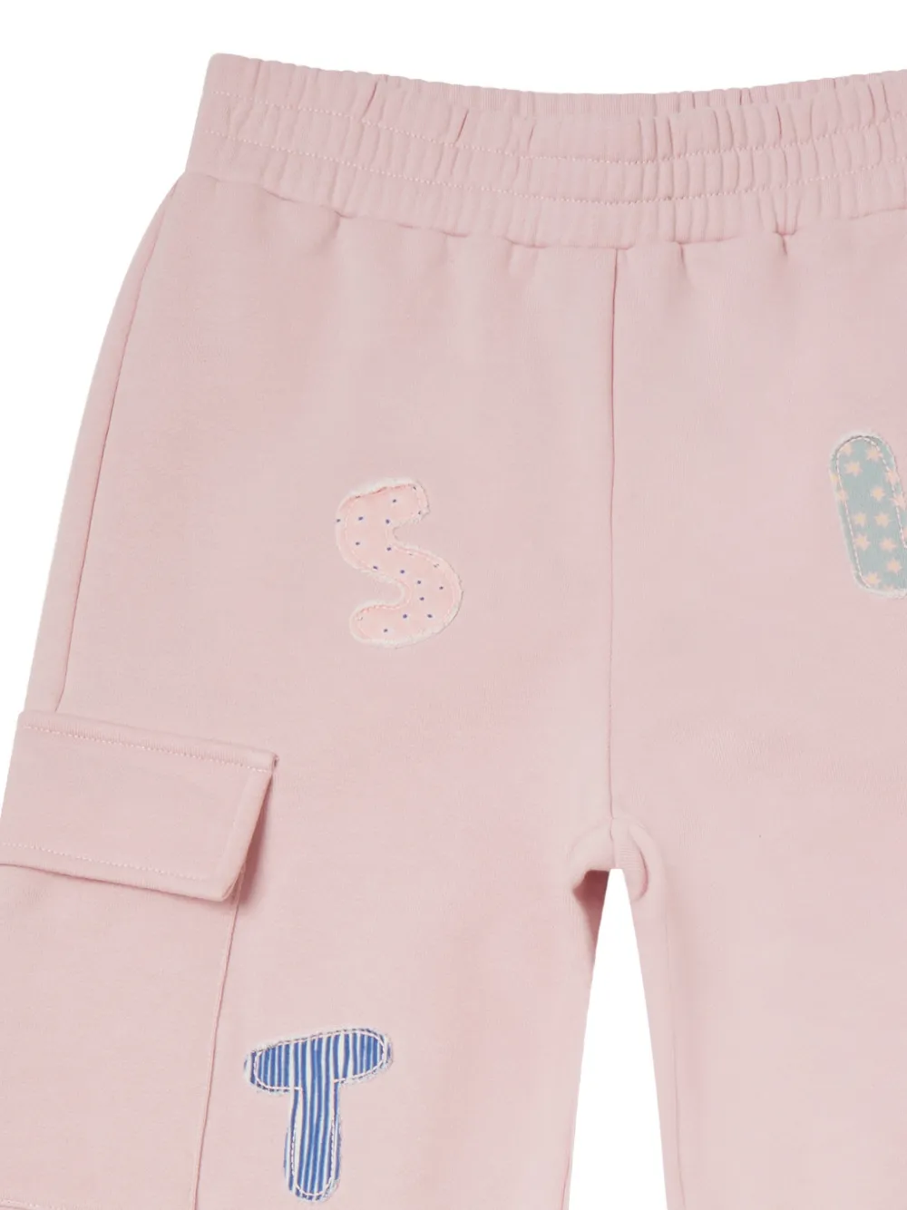 Stella McCartney Kids logo-patch cargo trousers Roze