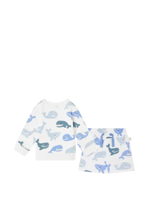 Stella McCartney Kids whale-print cotton tracksuit set