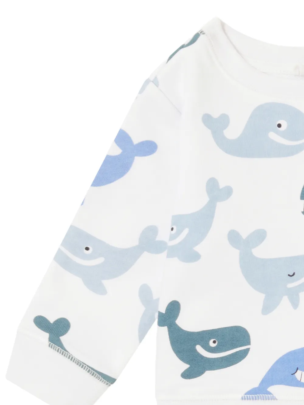 Stella McCartney Kids Katoenen trainingspak met walvis-print Wit