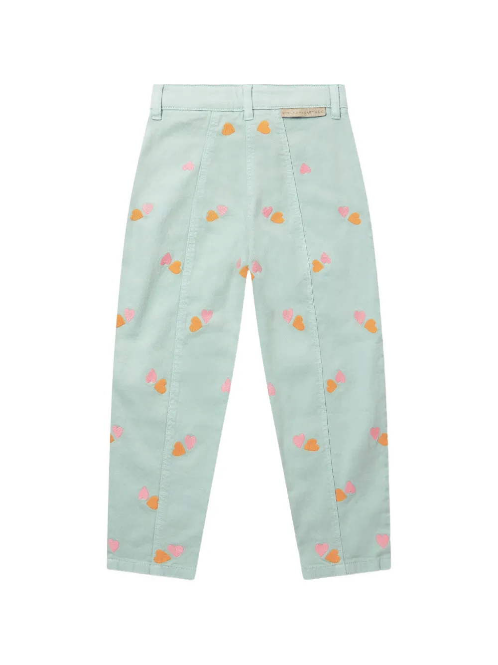 Stella McCartney Kids Broek met geborduurd hart Groen