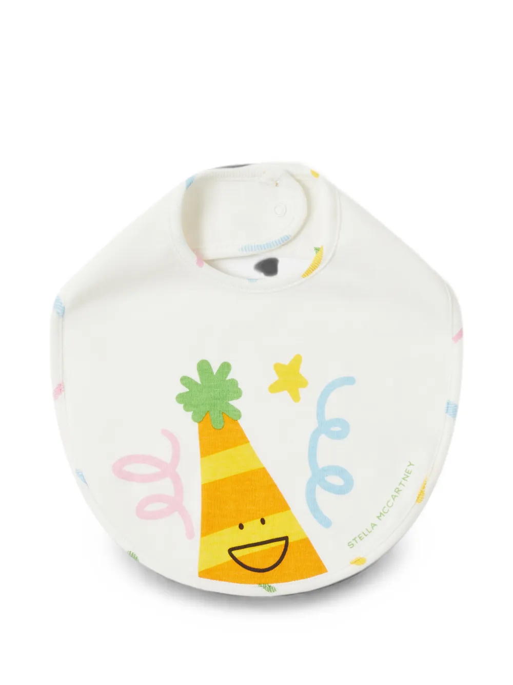 Stella McCartney Kids Party Hat graphic-print bib set Wit
