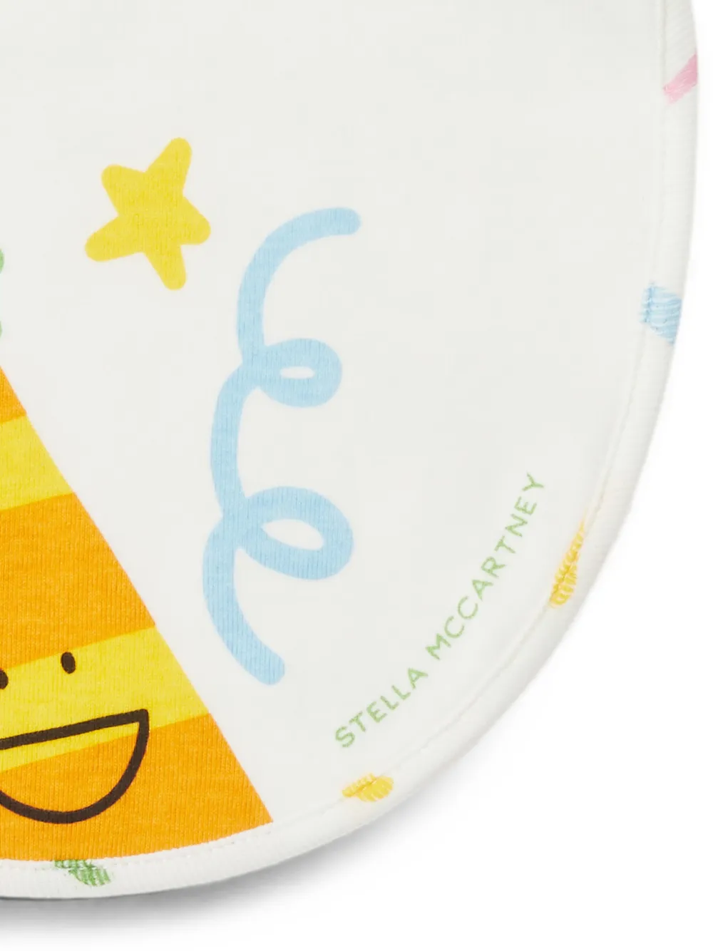 Stella McCartney Kids Party Hat graphic-print bib set Wit