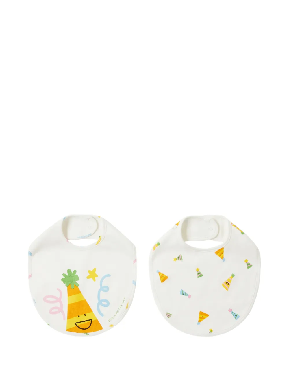 Stella McCartney Kids Party Hat slabbetjesset met grafische print Wit