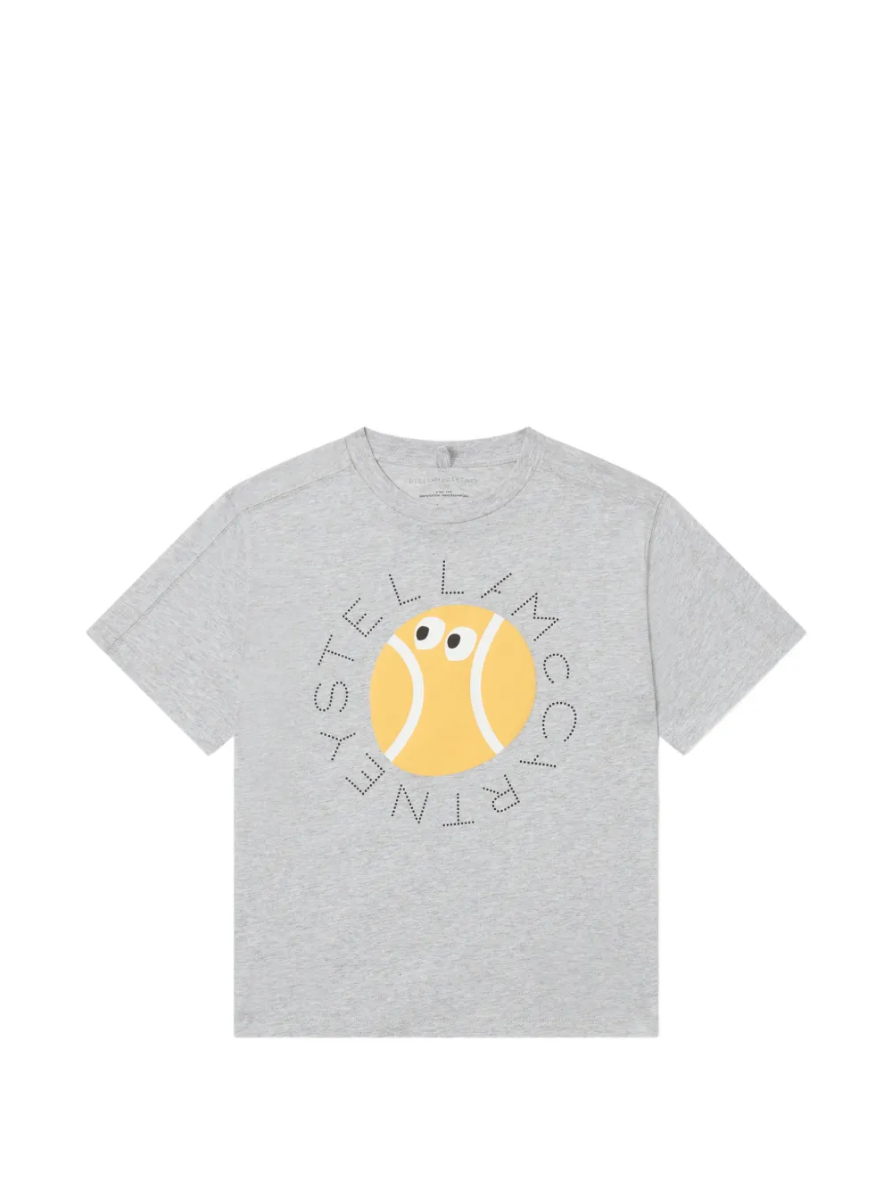 Stella McCartney Kids tennis ball-print T-shirt - Grigio