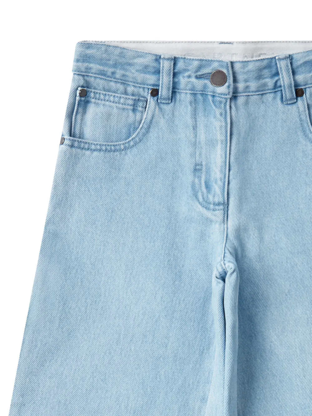 Stella McCartney Kids Jeans met wijde pijpen en bloemenprint Blauw