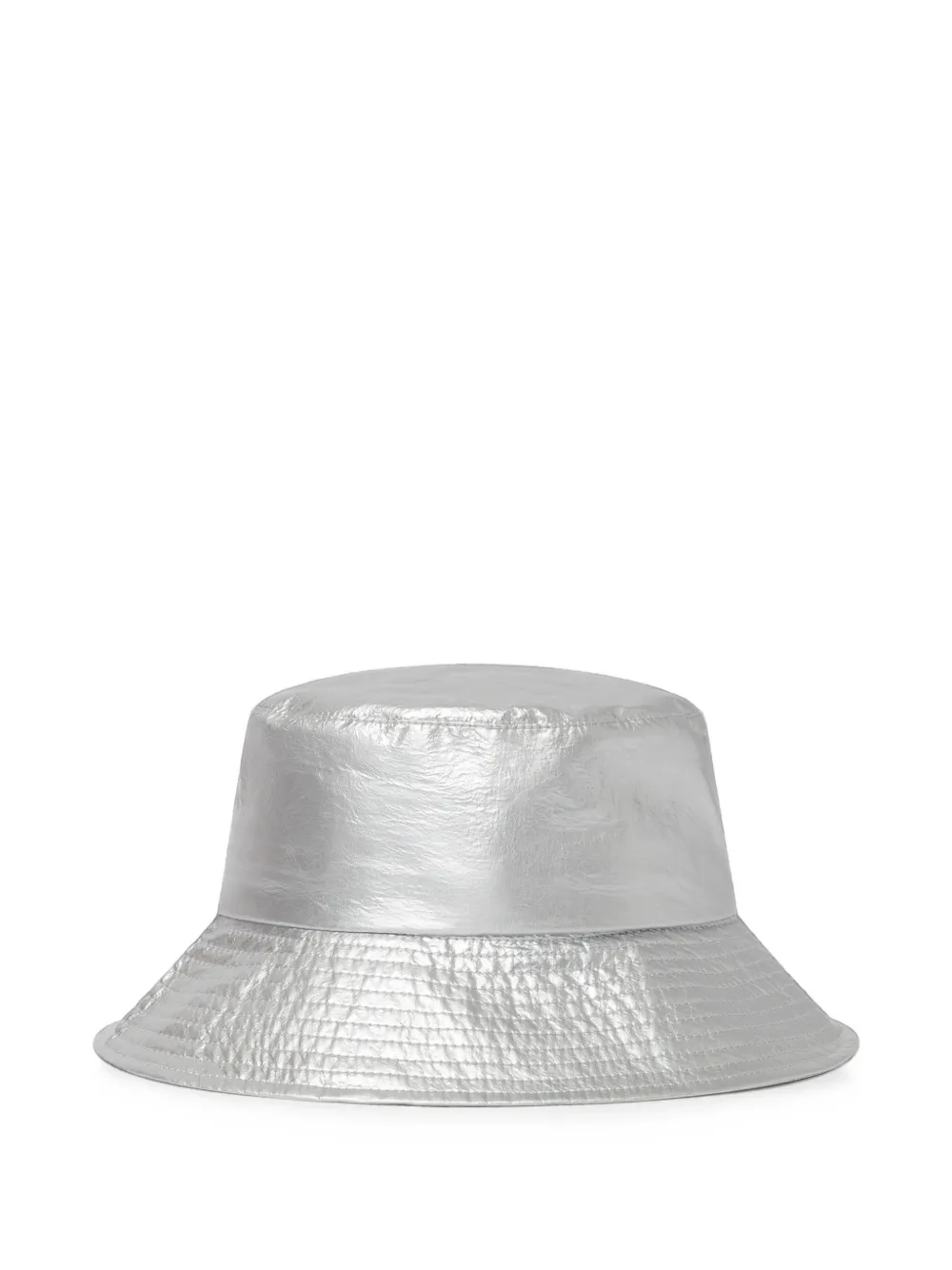 Stella McCartney Kids Bucket-tas met logoprint en metallic effect Zilver