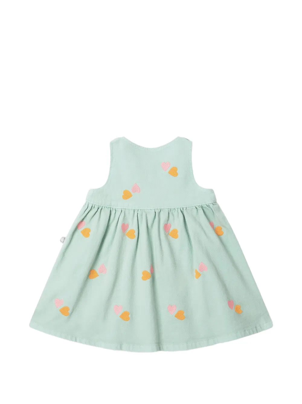 Stella McCartney Kids Jurk met geborduurd hart Groen