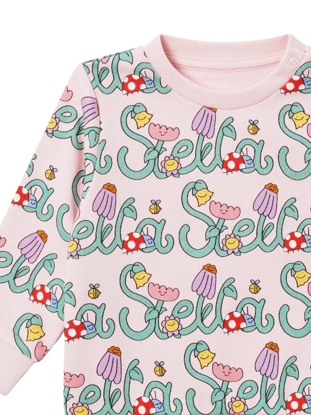 Stella McCartney Kids Vine katoenen sweater met logoprint Roze