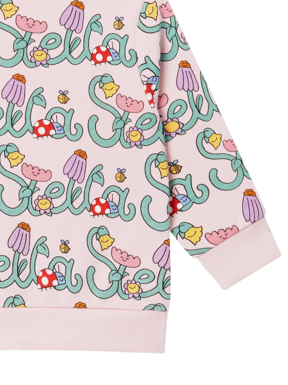 Stella McCartney Kids Vine katoenen sweater met logoprint Roze