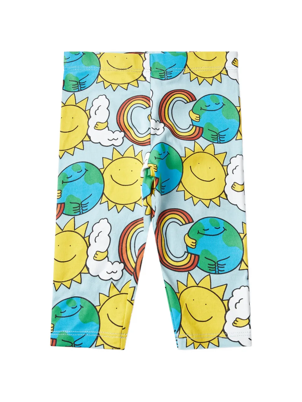 Stella McCartney Kids Earth Friends graphic-print cotton leggings - Blu