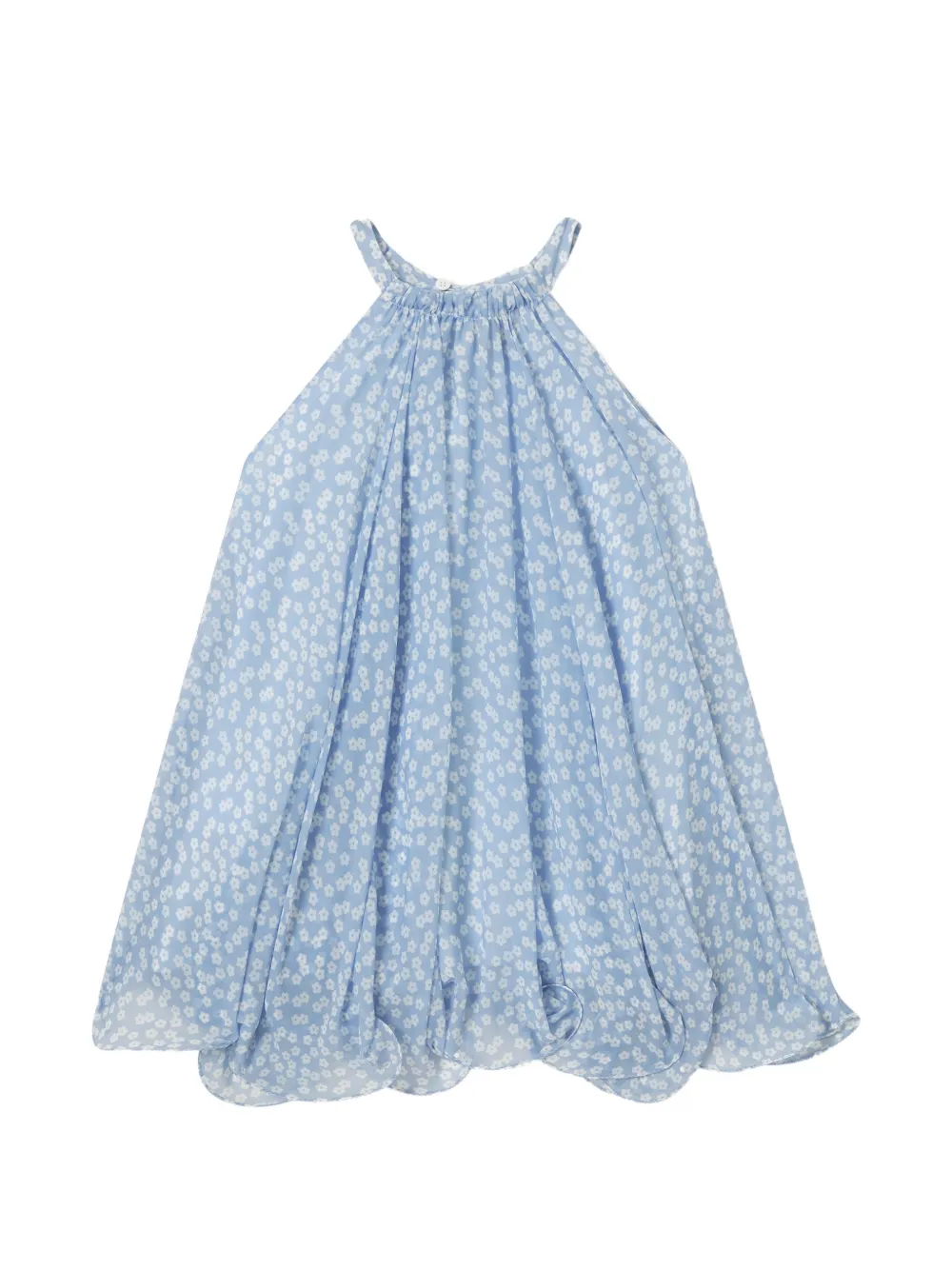 Stella McCartney Kids floral-print halterneck dress - Blu