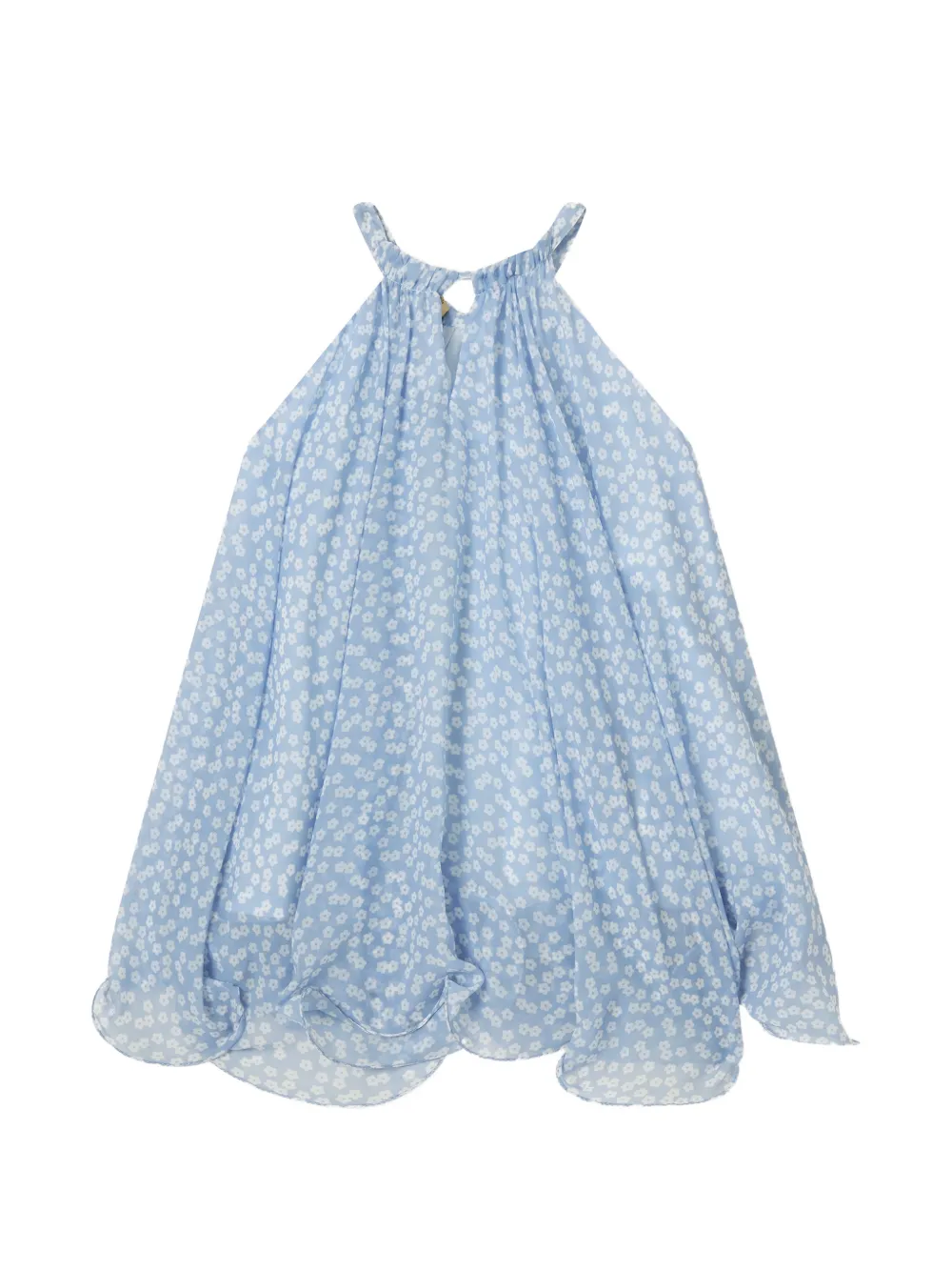 Stella McCartney Kids Halterjurk met bloemenprint Blauw