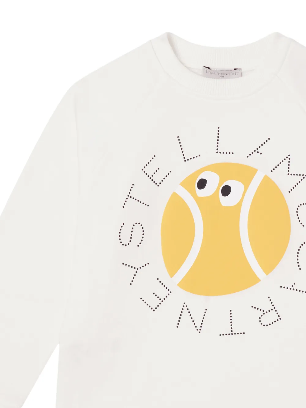 Stella McCartney Kids Sweater met logoprint en raglan mouwen Wit