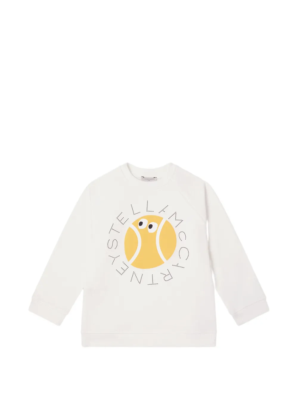 Stella McCartney Kids logo-print raglan-sleeve sweatshirt - Bianco