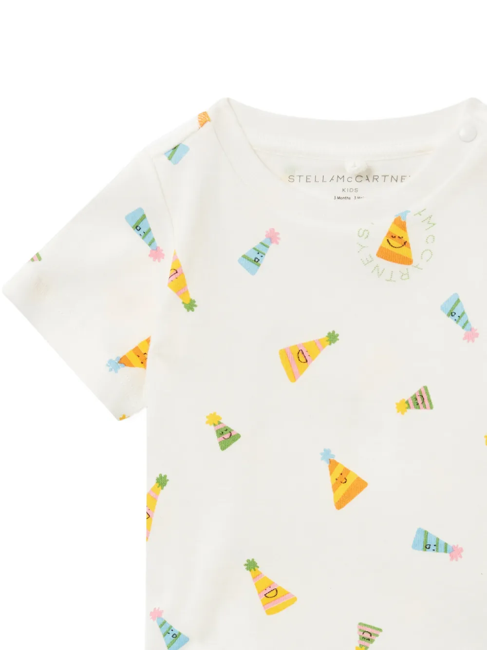 Stella McCartney Kids T-shirt met feestmuts-print Wit