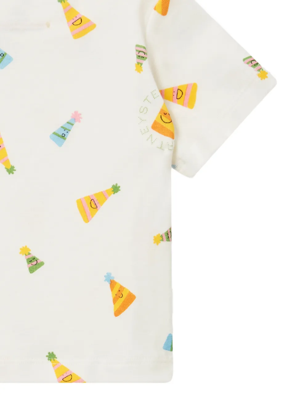Stella McCartney Kids T-shirt met feestmuts-print Wit