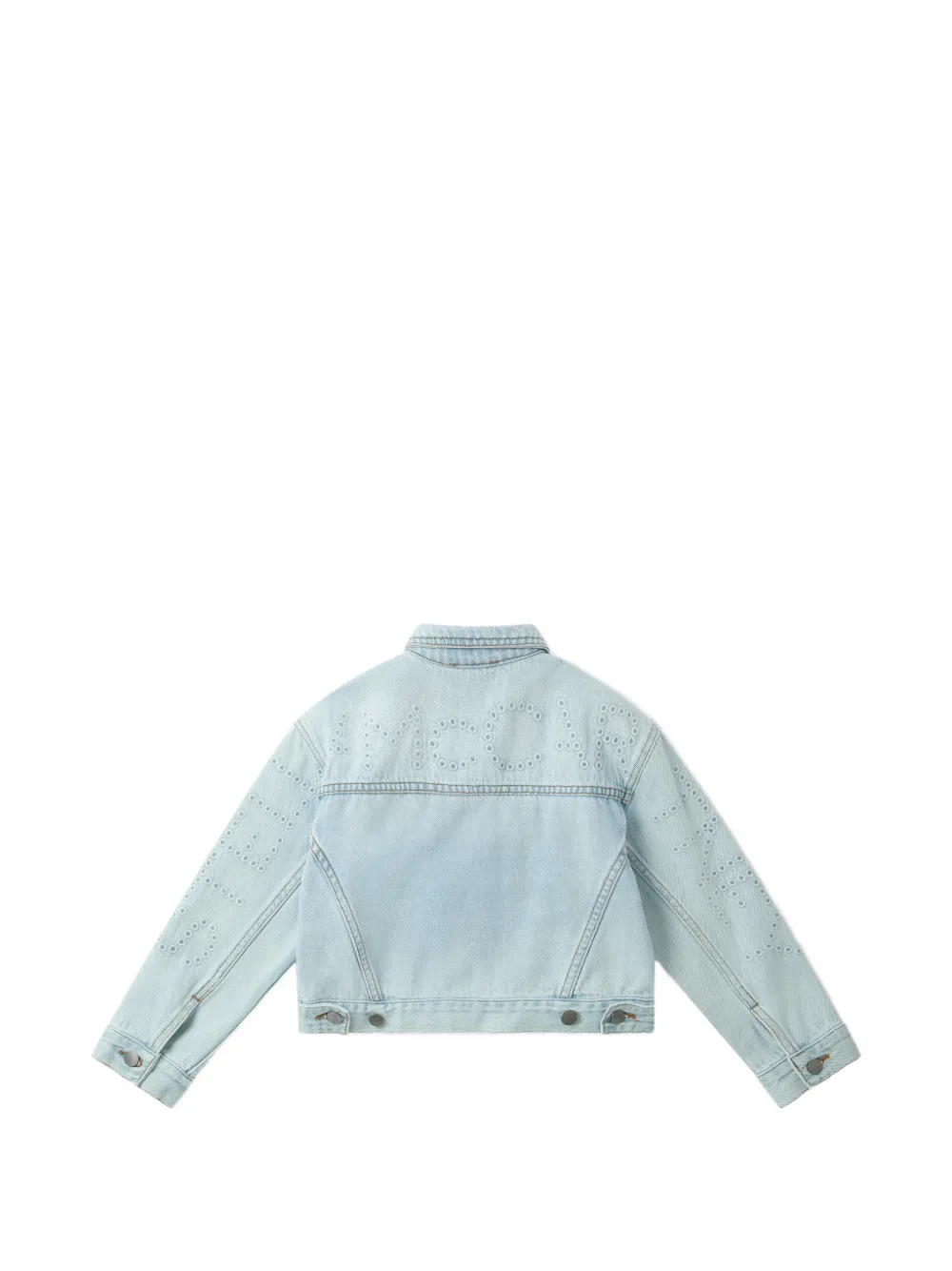 Stella McCartney Kids Spijkerjack met geborduurd logo Blauw