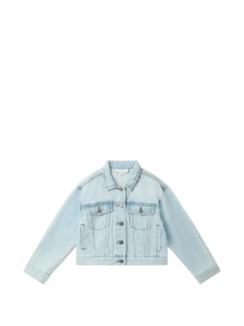 Stella McCartney Kids chamarra de mezclilla con logo bordado