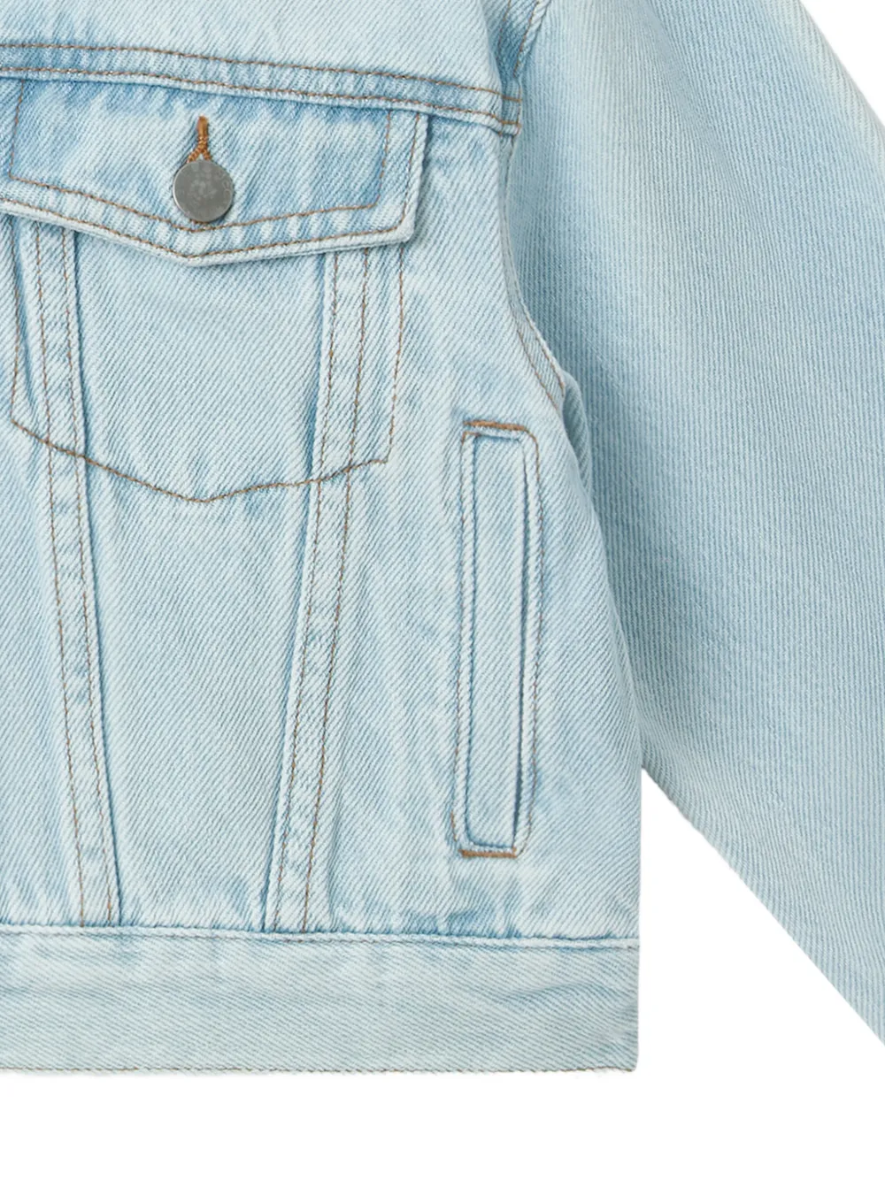 Stella McCartney Kids Spijkerjack met geborduurd logo Blauw