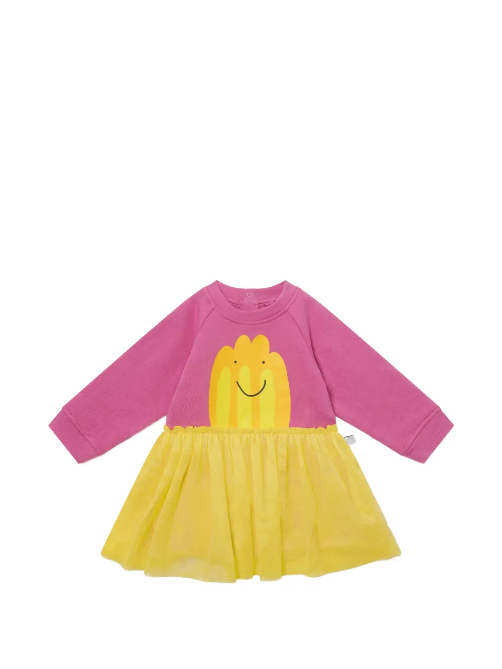 Stella McCartney Kids graphic-print tulle-skirt dress - Rosa