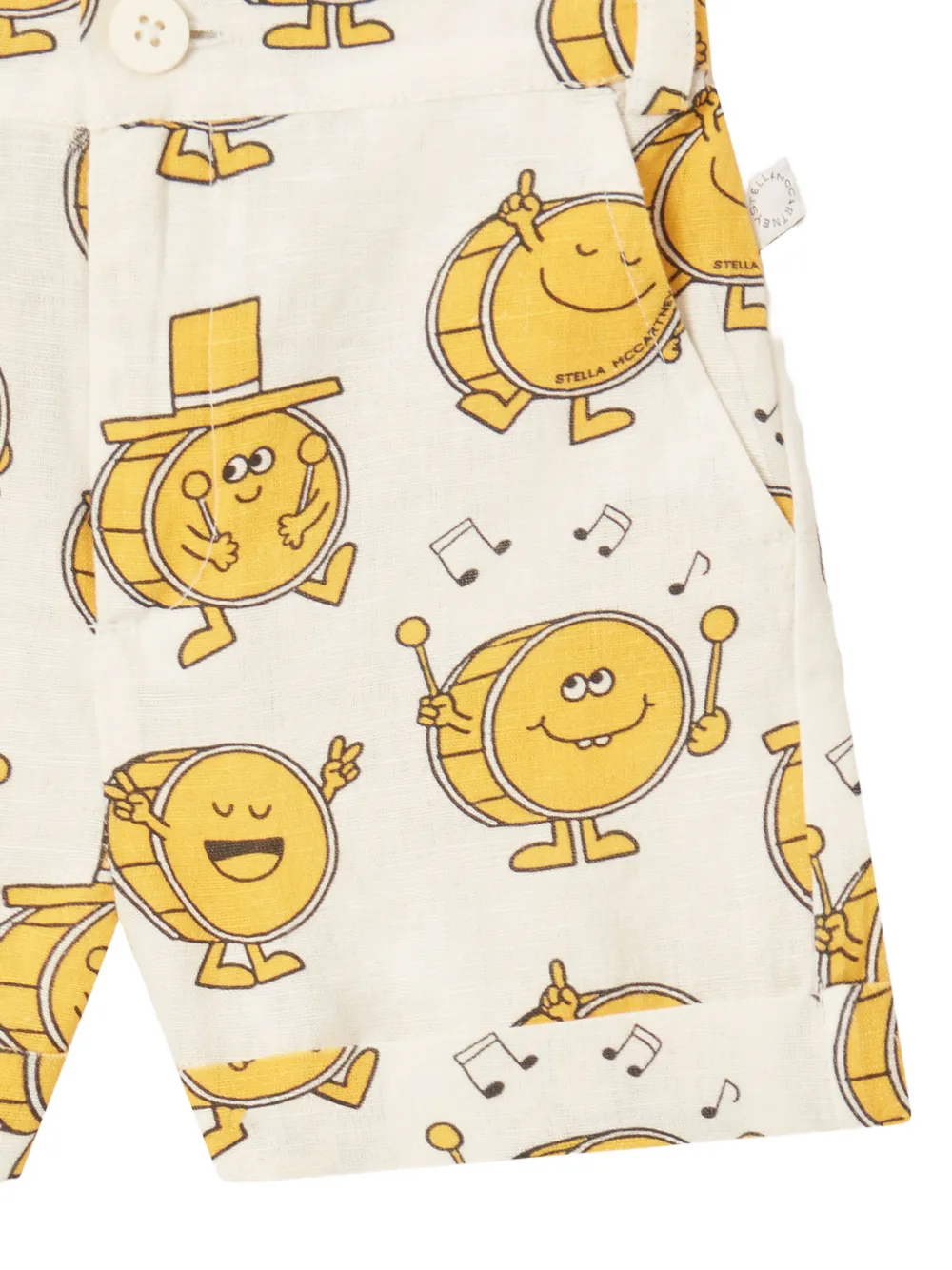 Stella McCartney Kids Shorts met grafische print Beige