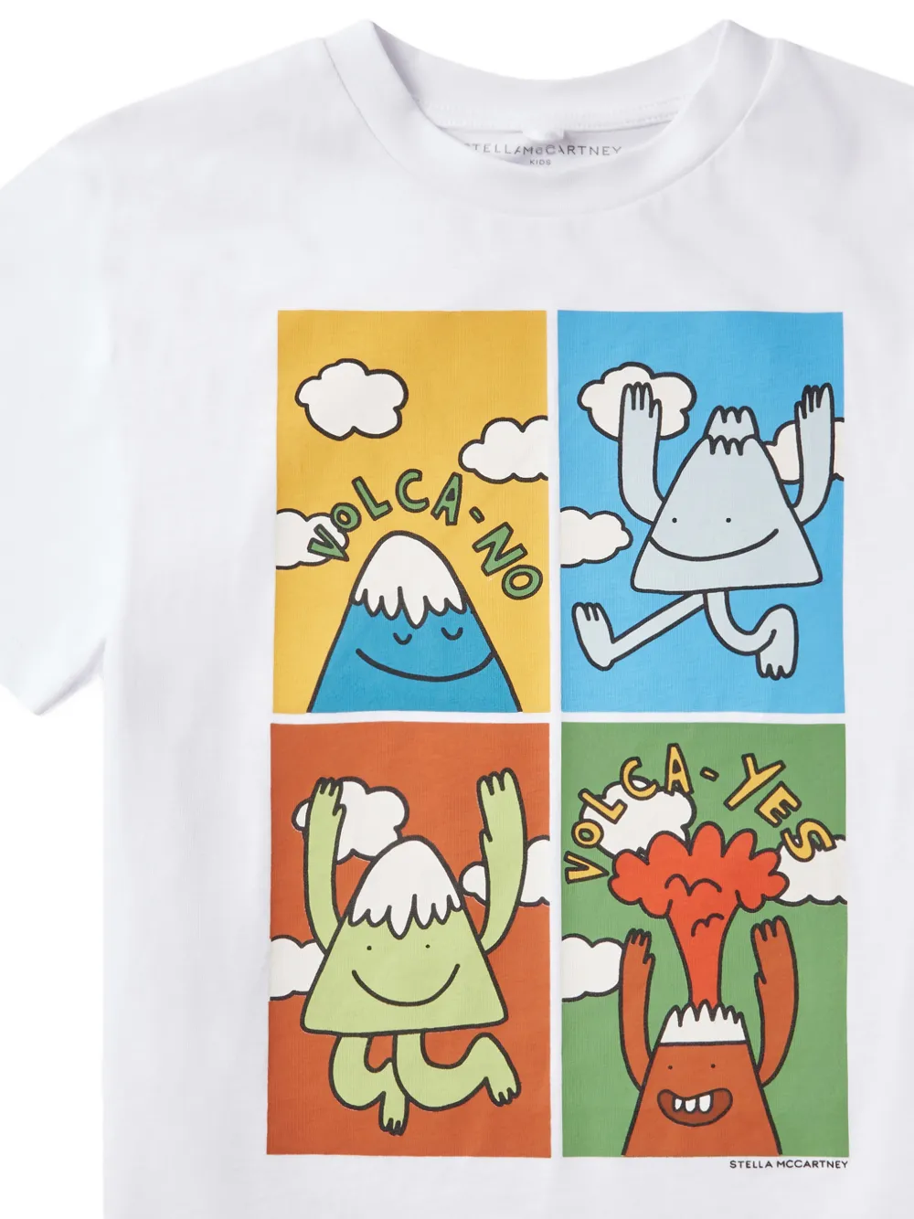 Stella McCartney Kids Earth Friends T-shirt met grafische print Wit