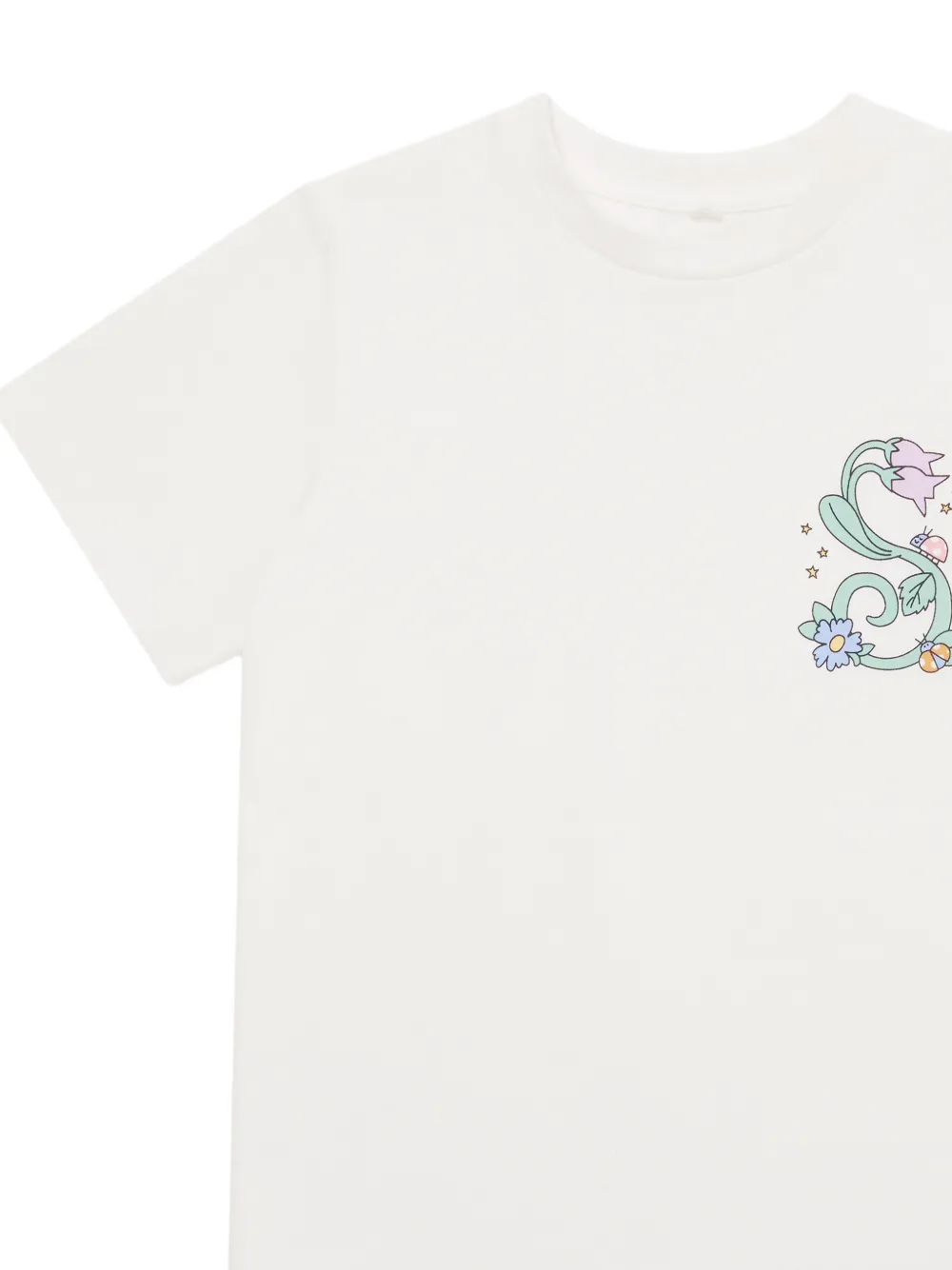 Stella McCartney Kids T-shirt met grafische print Wit