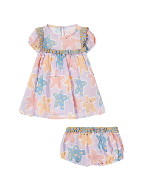 Stella McCartney Kids starfish-print ruffled dress set