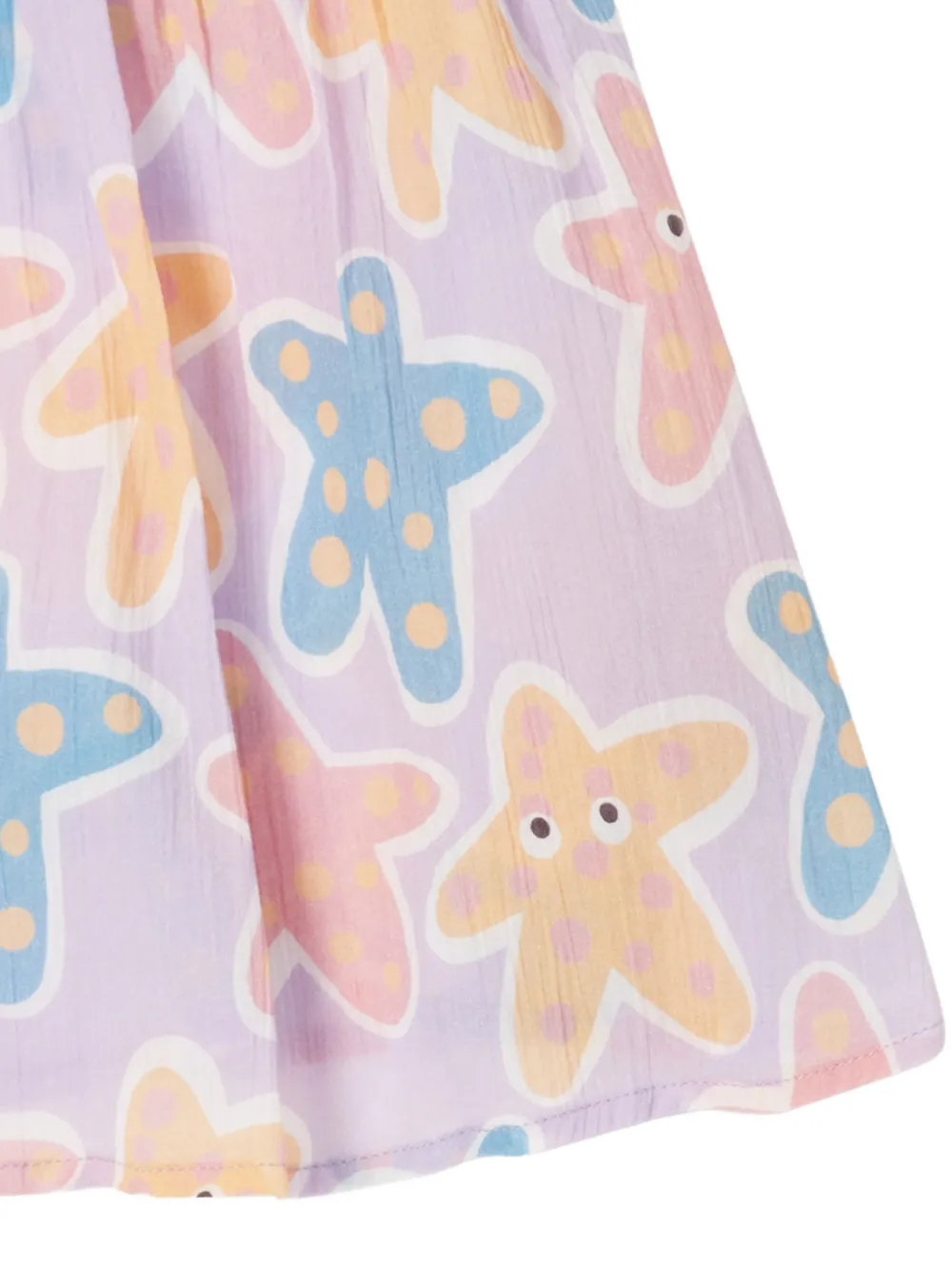 Stella McCartney Kids Jurkenset met ruches en zeester-print Paars