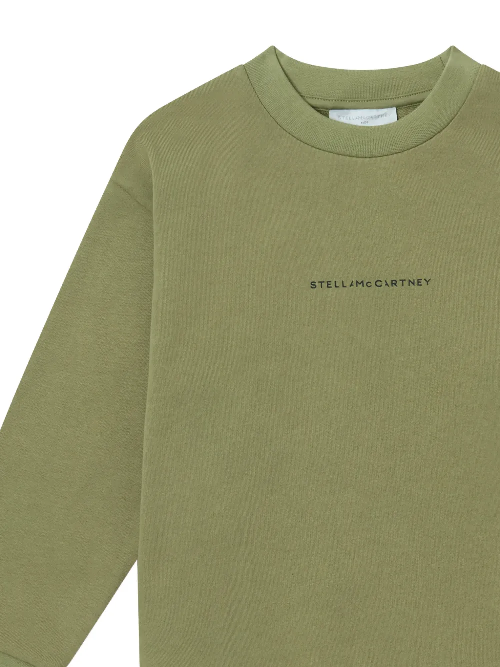Stella McCartney Kids graphic-print logo-print sweatshirt Groen