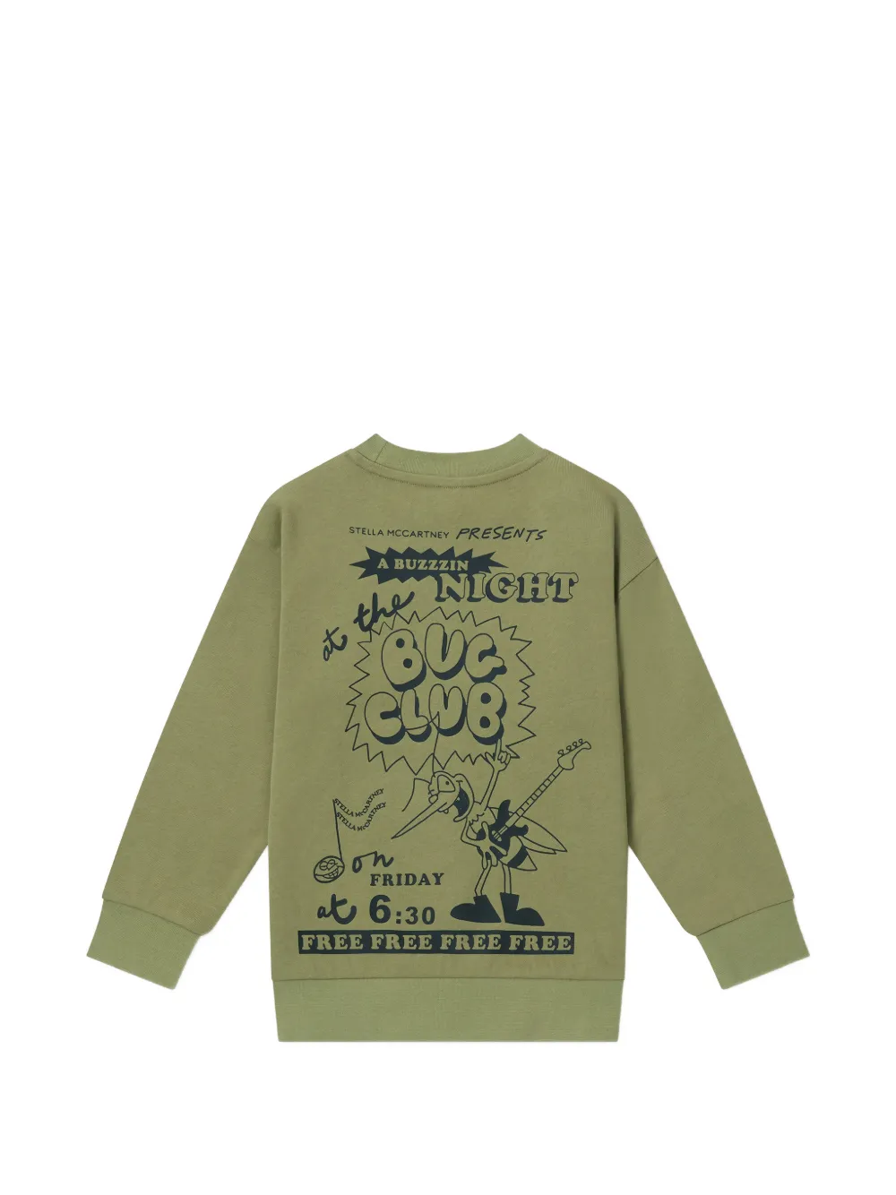 Stella McCartney Kids graphic-print logo-print sweatshirt Groen