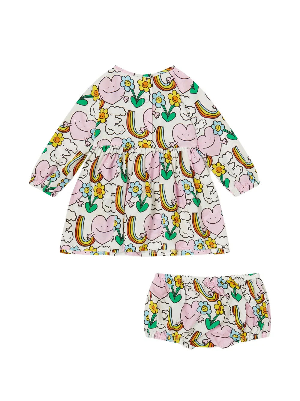 Stella McCartney Kids graphic-print flared dress set Wit