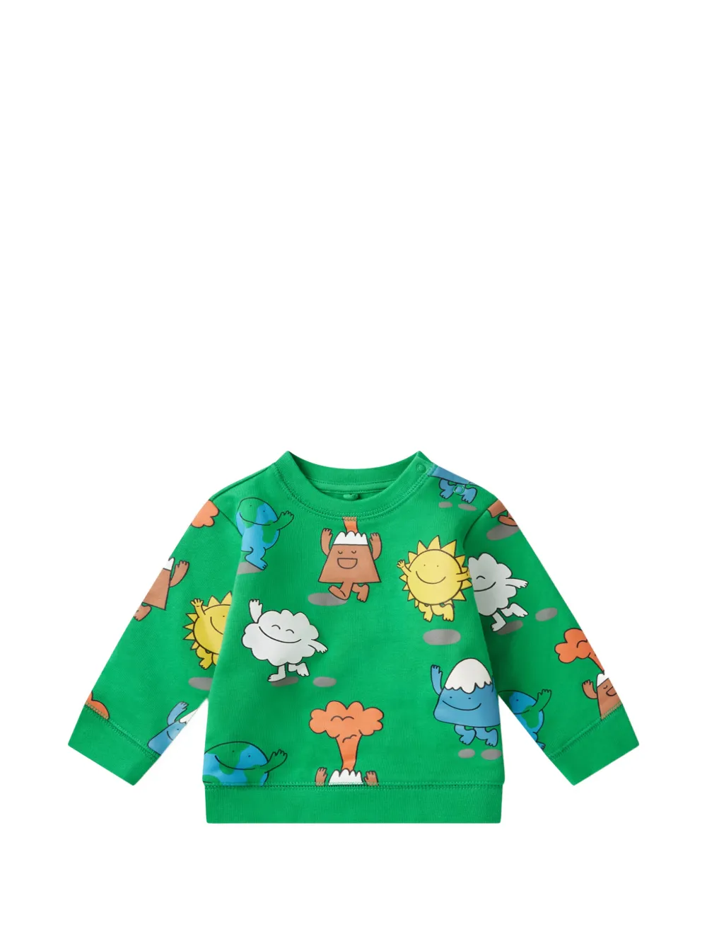 Stella McCartney Kids Earth Friends graphic-print sweatshirt - Verde