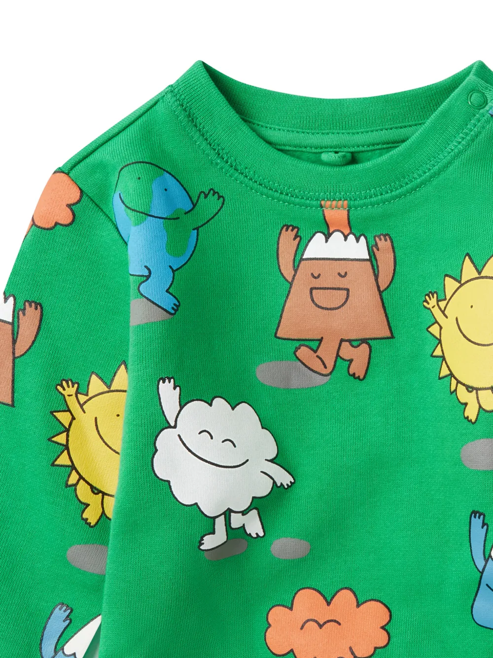 Stella McCartney Kids Earth Friends sweater met grafische print Groen