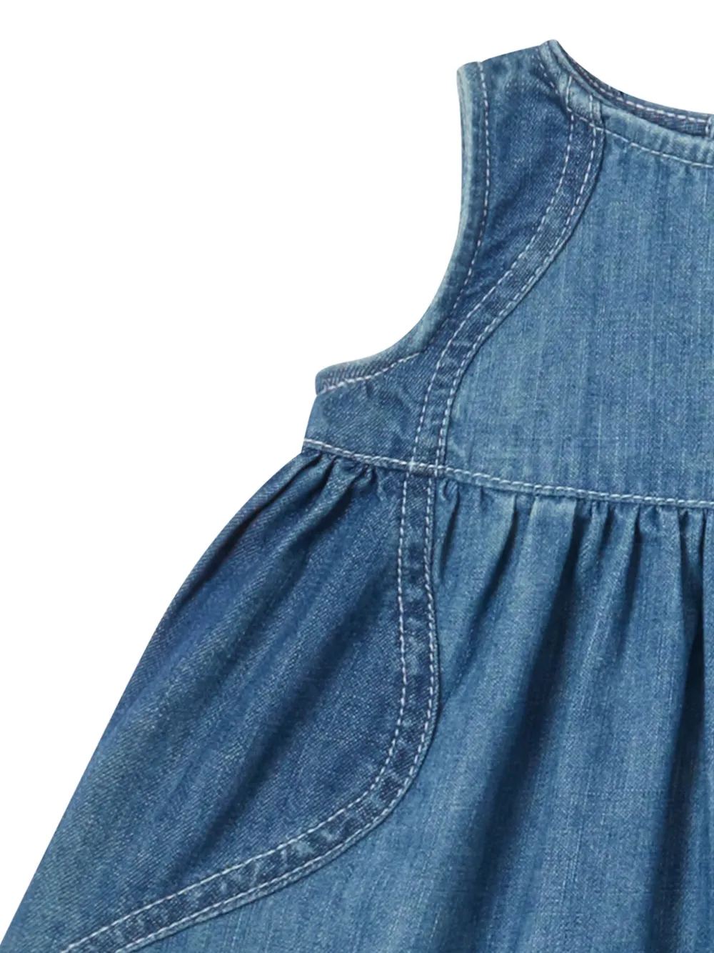 Stella McCartney Kids Flared jurk met vlakken Blauw