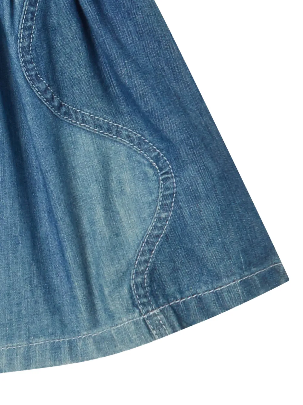 Stella McCartney Kids Flared jurk met vlakken Blauw