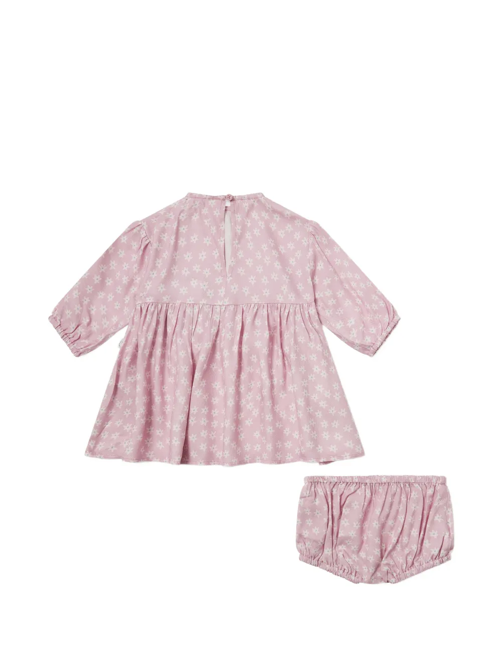 Stella McCartney Kids Jurk en broekset met bloemenprint en lange mouwen Roze