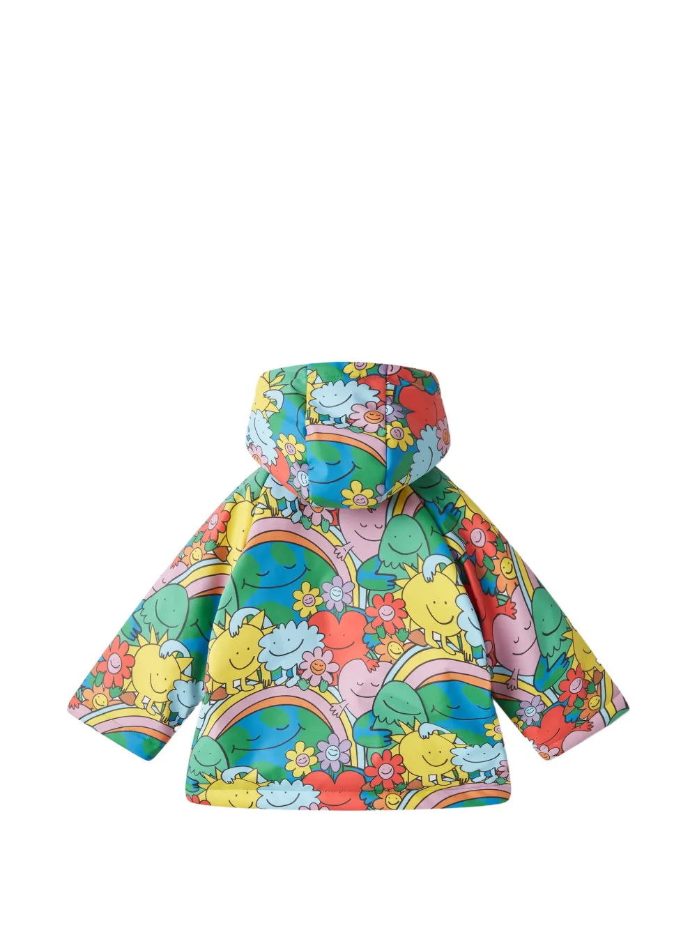 Stella McCartney Kids Earth Friends jack met capuchon en grafische print Blauw