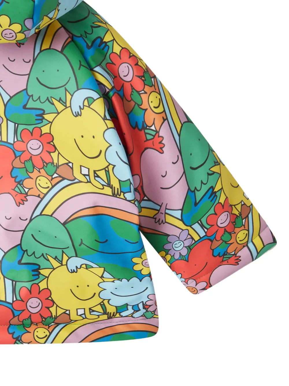 Stella McCartney Kids Earth Friends jack met capuchon en grafische print Blauw