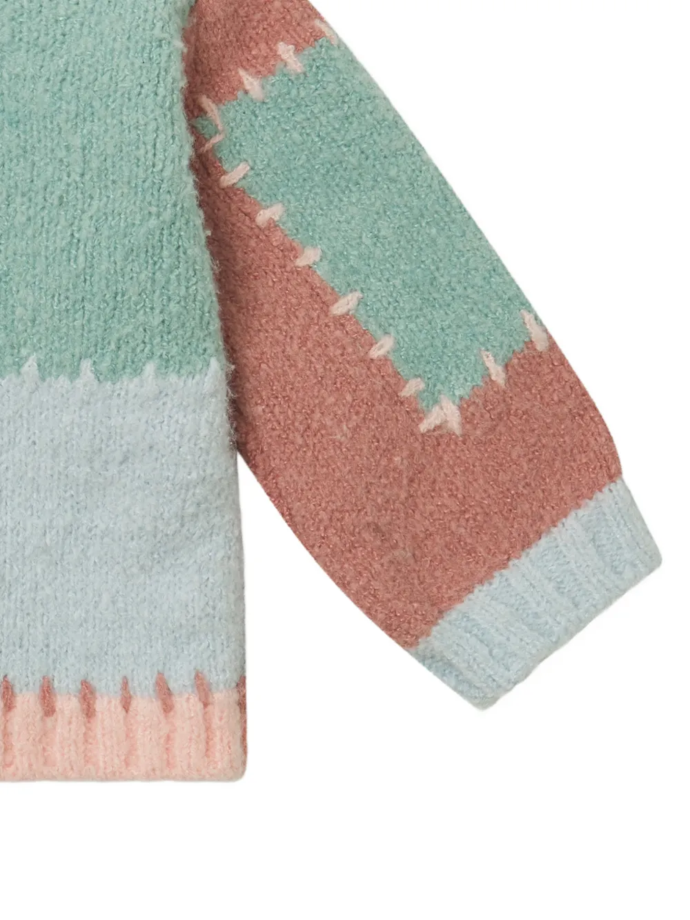 Stella McCartney Kids Trui met borduurwerk en patchwork Roze