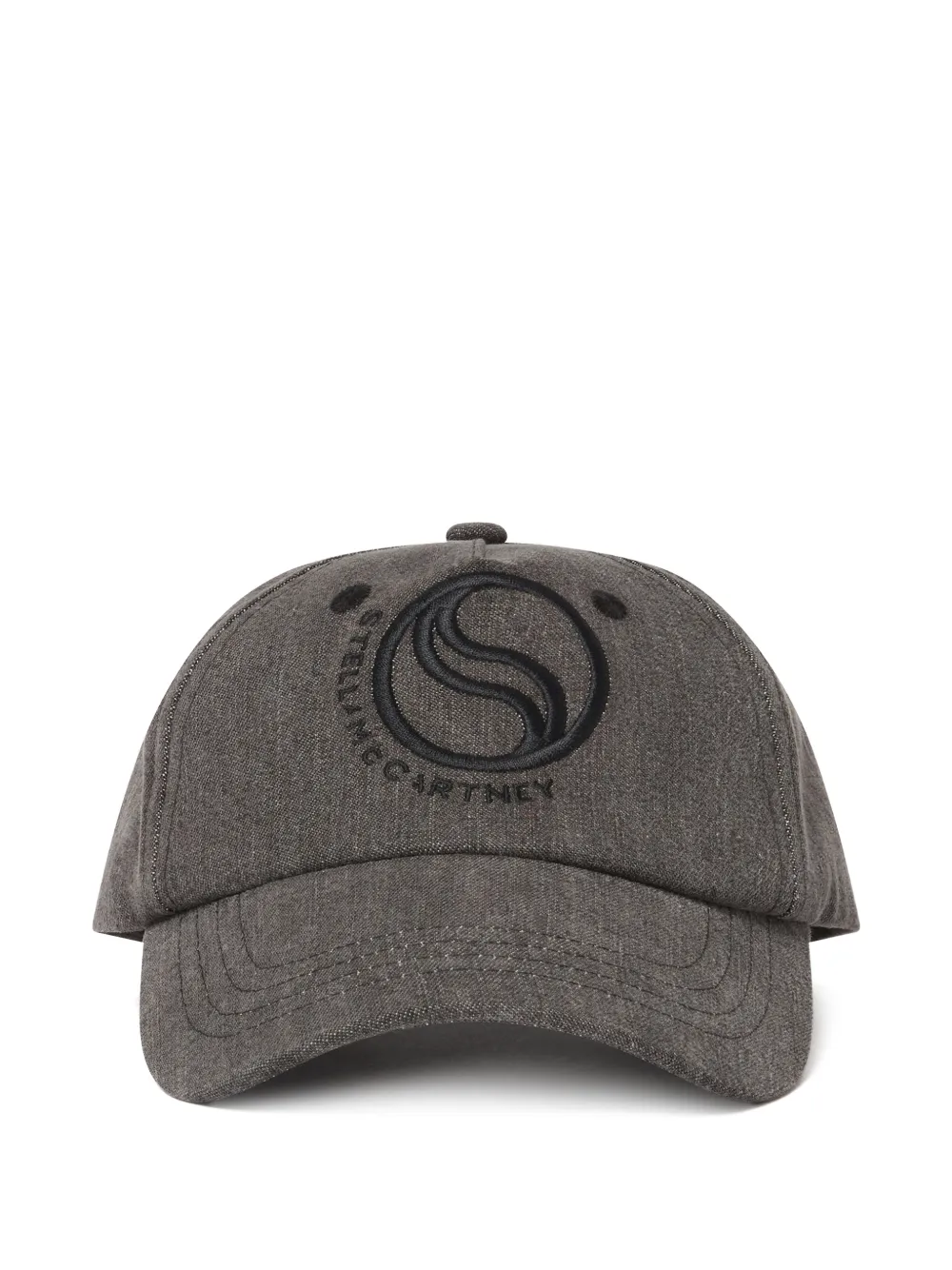 Stella McCartney Kids casquette en jean à logo brodé - Gris Stella McCartney Kids casquette en jean à logo brodé - Gris