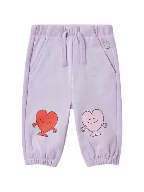 Stella McCartney Kids pantalones de chándal con motivo de corazón