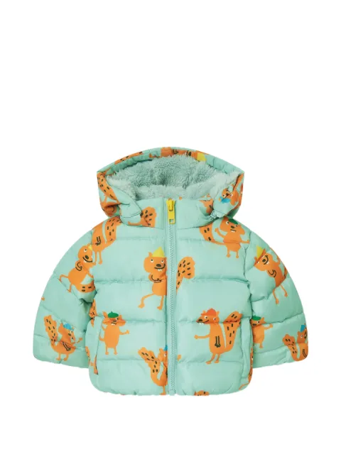 Stella McCartney Kids squirrel-print padded coat