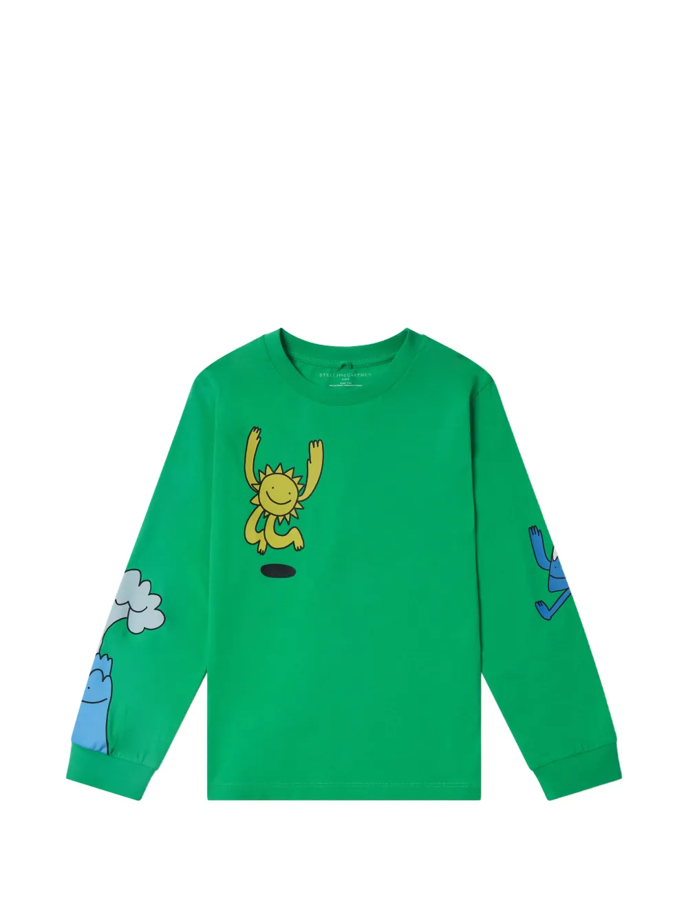 Stella McCartney Kids T-shirt con stampa grafica e maniche lunghe - Verde