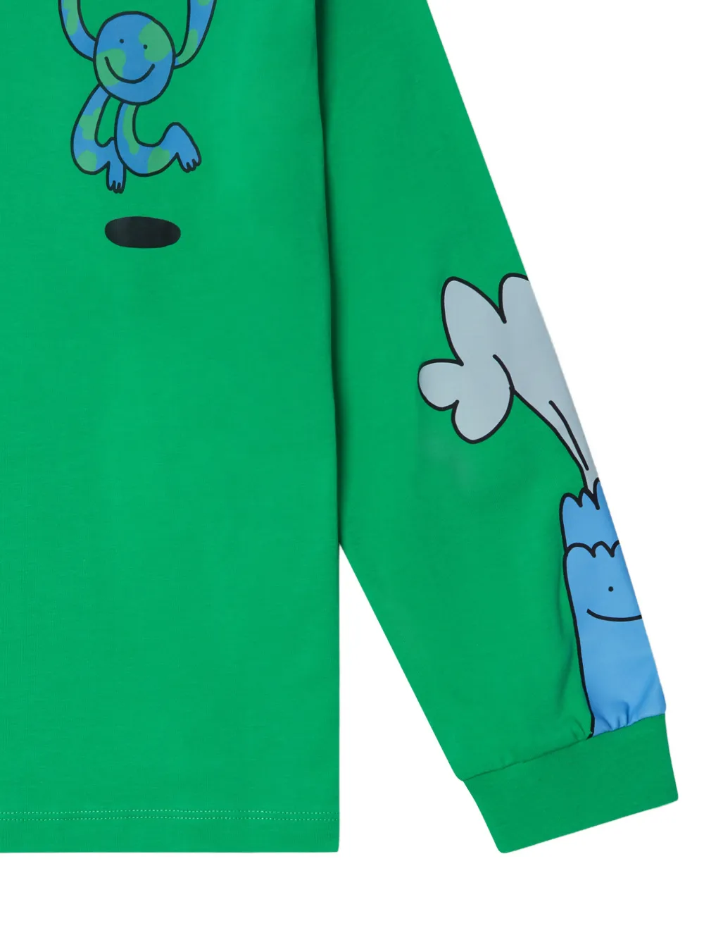 Stella McCartney Kids T-shirt met grafische print Groen