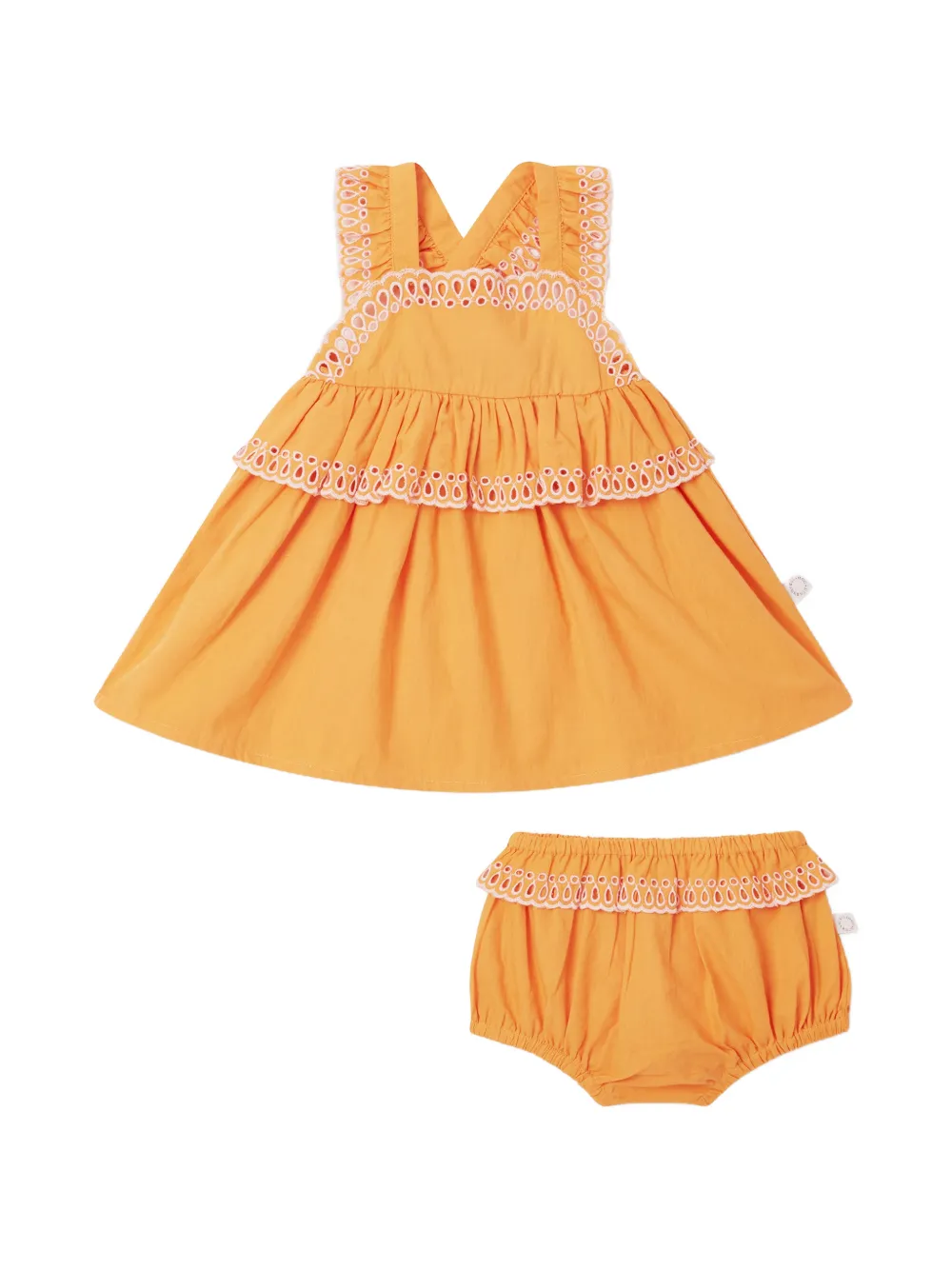 Stella McCartney Kids Broderie anglaise shorts Oranje